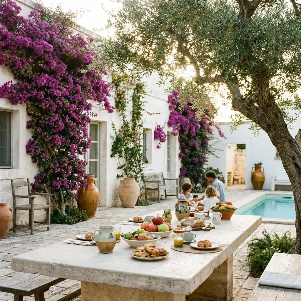 Corte di una masseria in Salento gestita da World Property Manager